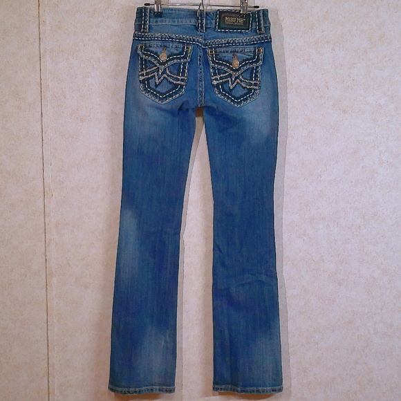 Miss Me Irene Boot Jeans Signature M Pockets Black Label Sz26/32 NWOT - Picture 5 of 10
